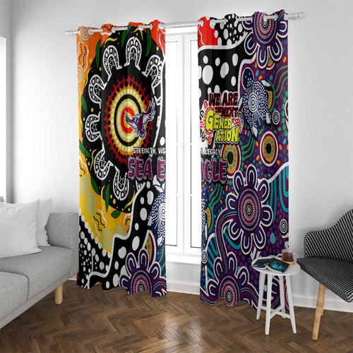 Sea Eagles NRL Celebrating 50 Years of Naidoc Window Curtain NAIDOC Week 2025 Aboriginal