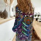 Personalised Sea Eagles NRL Celebrating 50 Years of Naidoc Women Casual Shirt NAIDOC Week 2025 Aboriginal