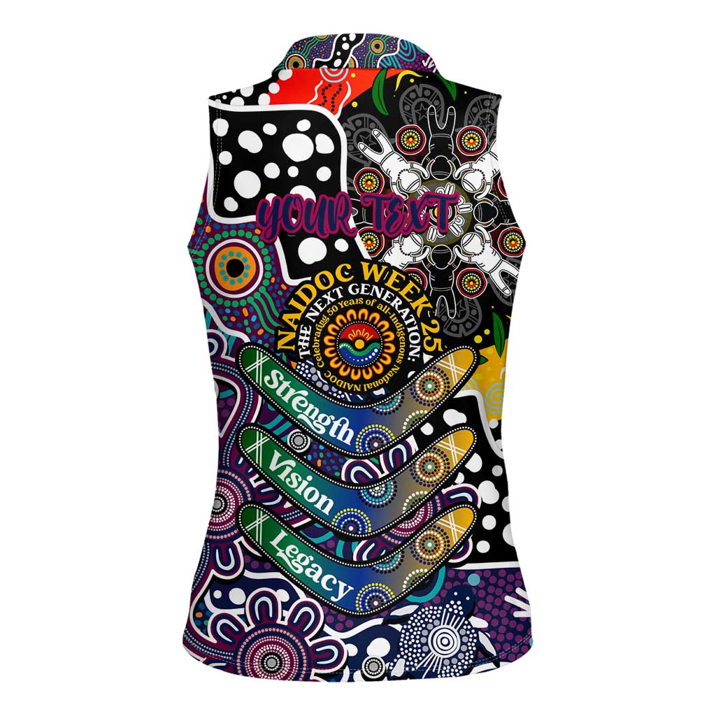 Personalised Sea Eagles NRL Celebrating 50 Years of Naidoc Women Sleeveless Polo Shirt NAIDOC Week 2025 Aboriginal