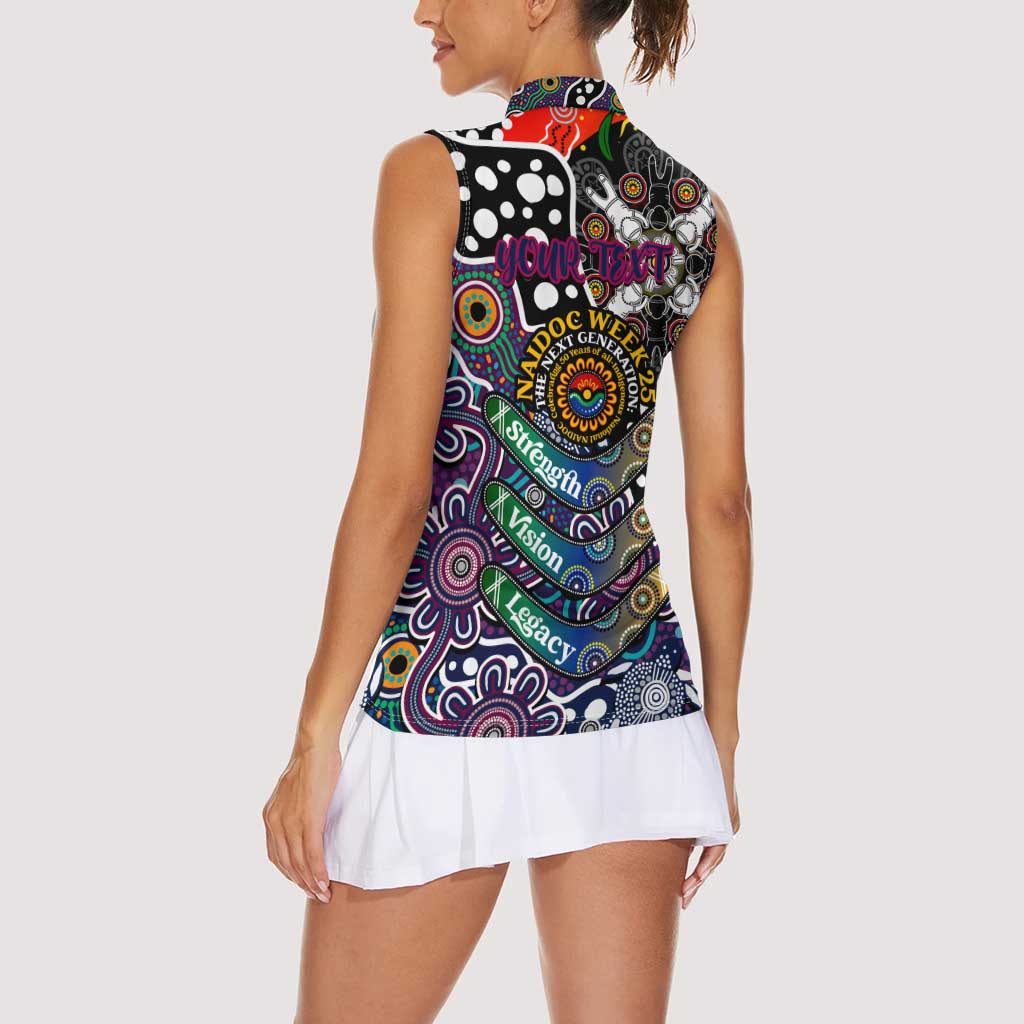 Personalised Sea Eagles NRL Celebrating 50 Years of Naidoc Women Sleeveless Polo Shirt NAIDOC Week 2025 Aboriginal