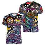 Personalised Sea Eagles NRL Celebrating 50 Years of Naidoc Women V-Neck T-Shirt NAIDOC Week 2025 Aboriginal