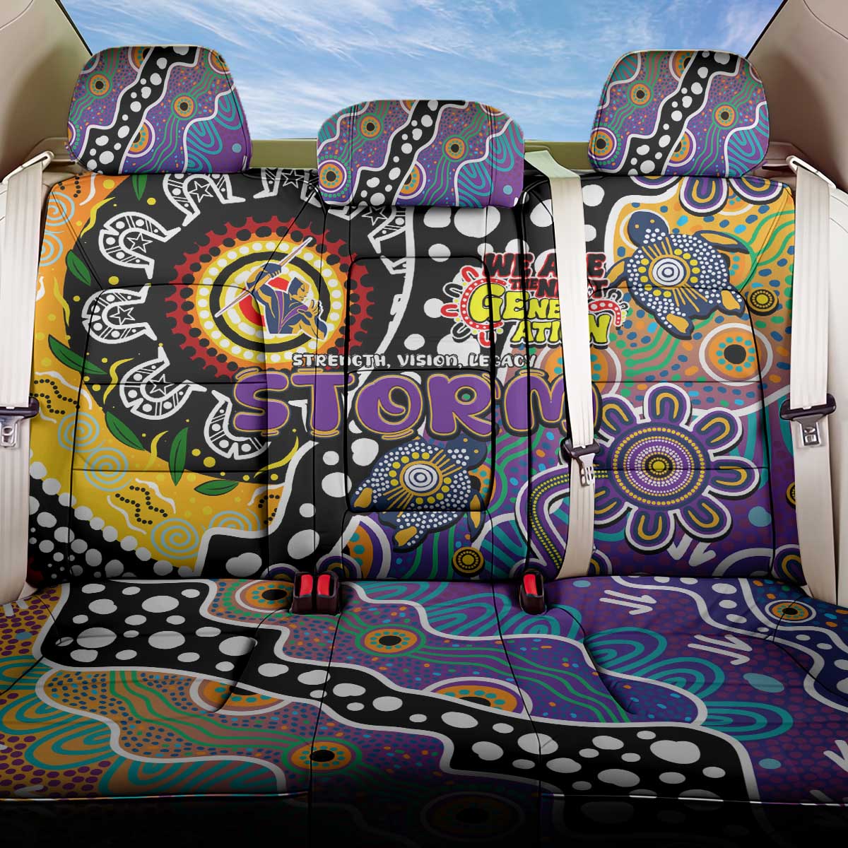 Storm NRL Celebrating 50 Years of Naidoc Back Car Seat Cover NAIDOC Week 2025 Aboriginal