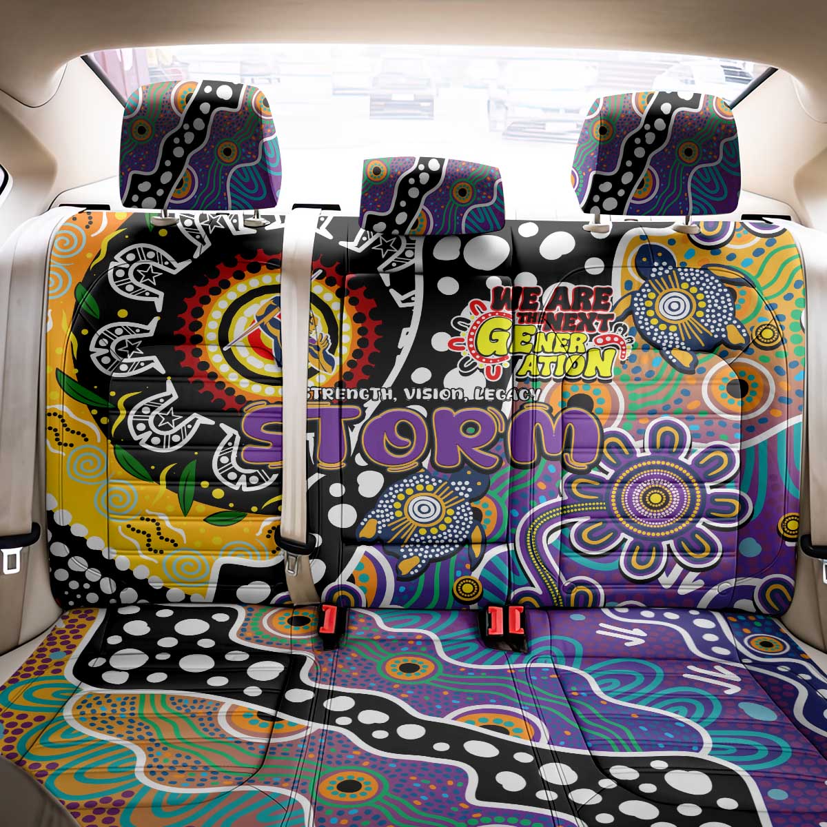 Storm NRL Celebrating 50 Years of Naidoc Back Car Seat Cover NAIDOC Week 2025 Aboriginal