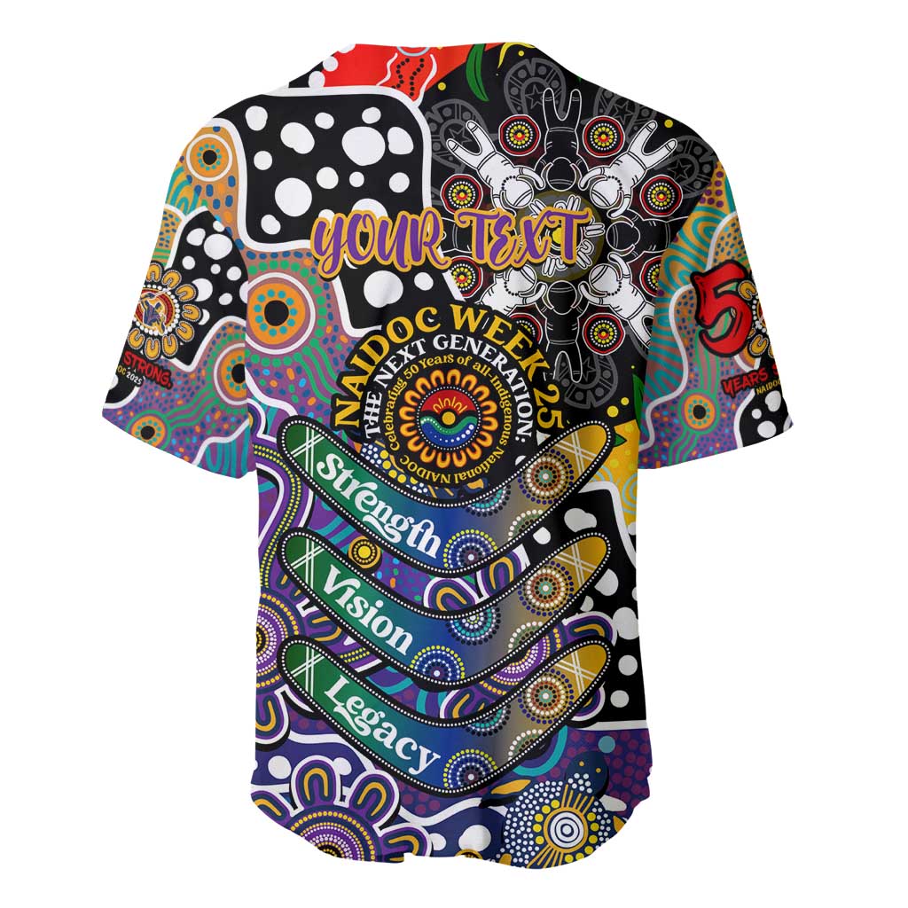Personalised Storm NRL Celebrating 50 Years of Naidoc Baseball Jersey NAIDOC Week 2025 Aboriginal