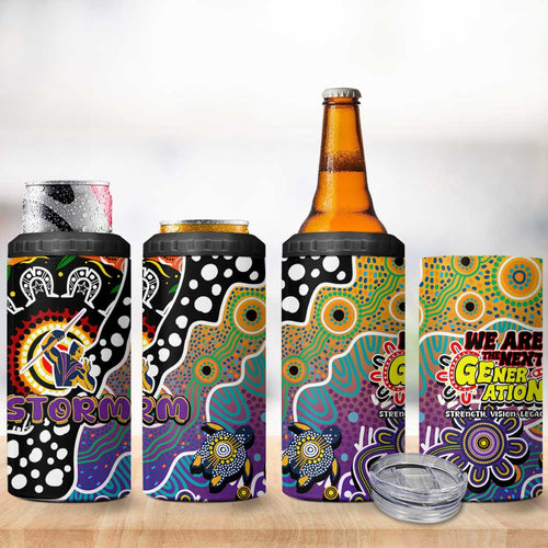 Storm NRL Celebrating 50 Years of Naidoc 4 in 1 Can Cooler Tumbler NAIDOC Week 2025 Aboriginal