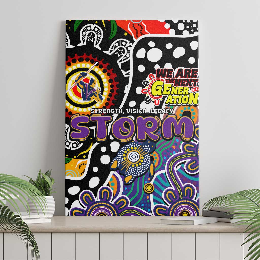 Storm NRL Celebrating 50 Years of Naidoc Canvas Wall Art NAIDOC Week 2025 Aboriginal