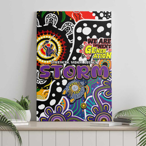 Storm NRL Celebrating 50 Years of Naidoc Canvas Wall Art NAIDOC Week 2025 Aboriginal