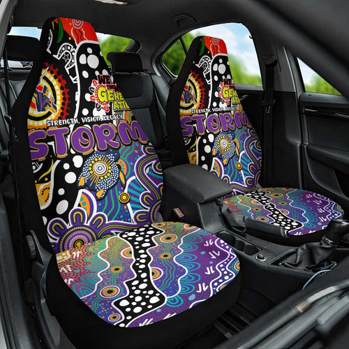 Storm NRL Celebrating 50 Years of Naidoc Car Seat Cover NAIDOC Week 2025 Aboriginal