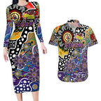 Personalised Storm NRL Celebrating 50 Years of Naidoc Couples Matching Long Sleeve Bodycon Dress and Hawaiian Shirt NAIDOC Week 2025 Aboriginal