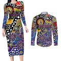 Personalised Storm NRL Celebrating 50 Years of Naidoc Couples Matching Long Sleeve Bodycon Dress and Long Sleeve Button Shirt NAIDOC Week 2025 Aboriginal