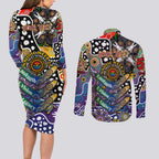 Personalised Storm NRL Celebrating 50 Years of Naidoc Couples Matching Long Sleeve Bodycon Dress and Long Sleeve Button Shirt NAIDOC Week 2025 Aboriginal
