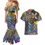 Personalised Storm NRL Celebrating 50 Years of Naidoc Couples Matching Mermaid Dress and Hawaiian Shirt NAIDOC Week 2025 Aboriginal