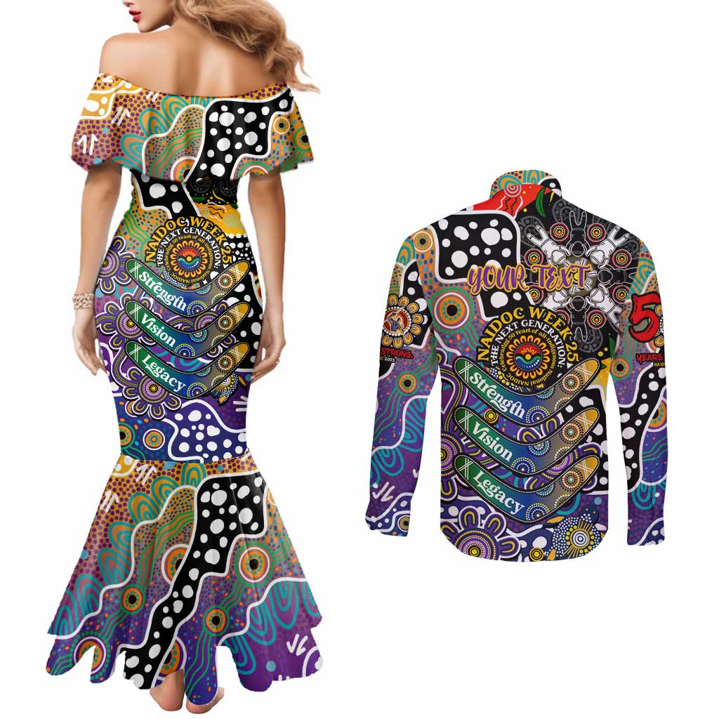 Personalised Storm NRL Celebrating 50 Years of Naidoc Couples Matching Mermaid Dress and Long Sleeve Button Shirt NAIDOC Week 2025 Aboriginal