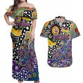 Personalised Storm NRL Celebrating 50 Years of Naidoc Couples Matching Off Shoulder Maxi Dress and Hawaiian Shirt NAIDOC Week 2025 Aboriginal