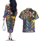 Personalised Storm NRL Celebrating 50 Years of Naidoc Couples Matching Off The Shoulder Long Sleeve Dress and Hawaiian Shirt NAIDOC Week 2025 Aboriginal