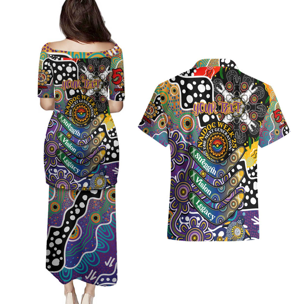Personalised Storm NRL Celebrating 50 Years of Naidoc Couples Matching Puletasi and Hawaiian Shirt NAIDOC Week 2025 Aboriginal