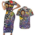 Personalised Storm NRL Celebrating 50 Years of Naidoc Couples Matching Short Sleeve Bodycon Dress and Hawaiian Shirt NAIDOC Week 2025 Aboriginal