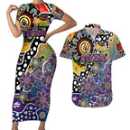 Personalised Storm NRL Celebrating 50 Years of Naidoc Couples Matching Short Sleeve Bodycon Dress and Hawaiian Shirt NAIDOC Week 2025 Aboriginal