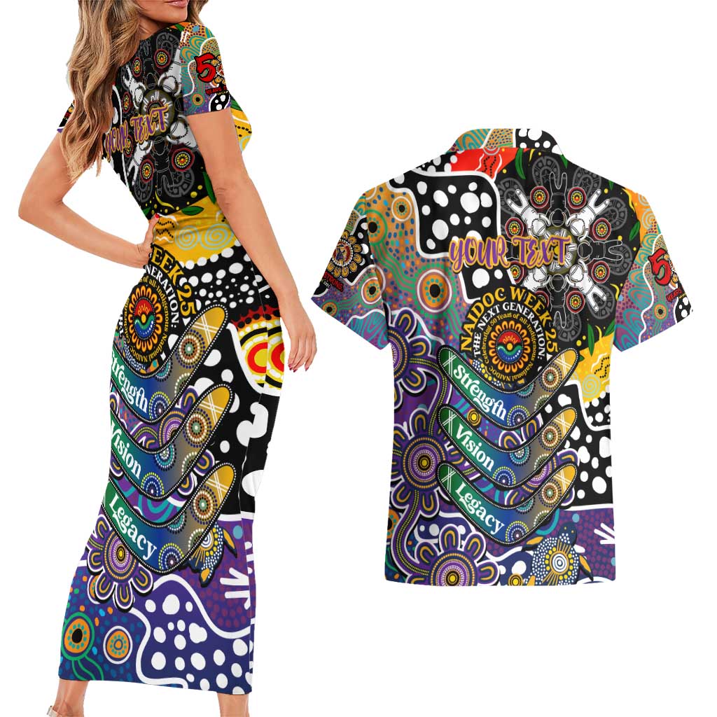 Personalised Storm NRL Celebrating 50 Years of Naidoc Couples Matching Short Sleeve Bodycon Dress and Hawaiian Shirt NAIDOC Week 2025 Aboriginal