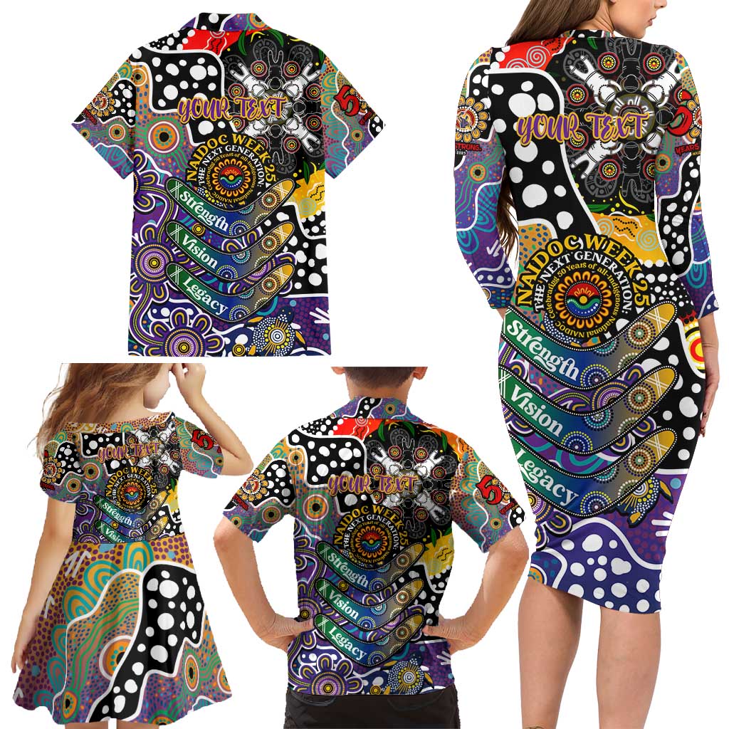 Personalised Storm NRL Celebrating 50 Years of Naidoc Family Matching Long Sleeve Bodycon Dress and Hawaiian Shirt NAIDOC Week 2025 Aboriginal