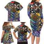 Personalised Storm NRL Celebrating 50 Years of Naidoc Family Matching Long Sleeve Bodycon Dress and Hawaiian Shirt NAIDOC Week 2025 Aboriginal