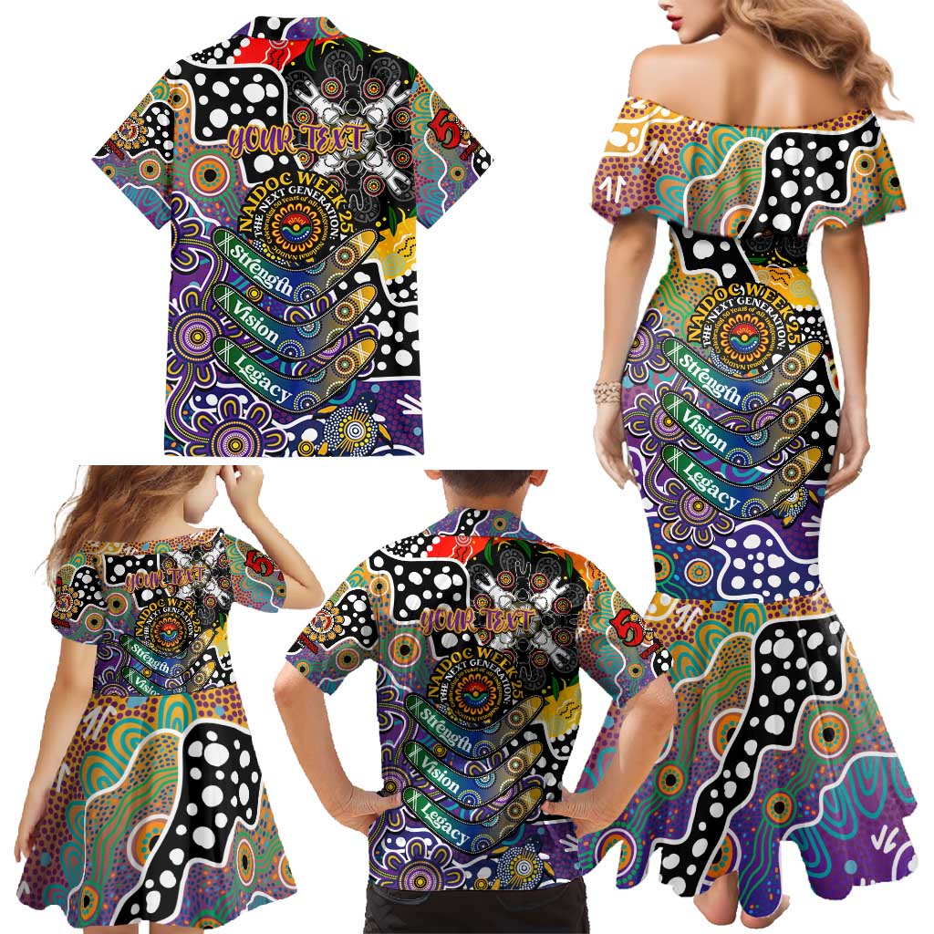 Personalised Storm NRL Celebrating 50 Years of Naidoc Family Matching Mermaid Dress and Hawaiian Shirt NAIDOC Week 2025 Aboriginal