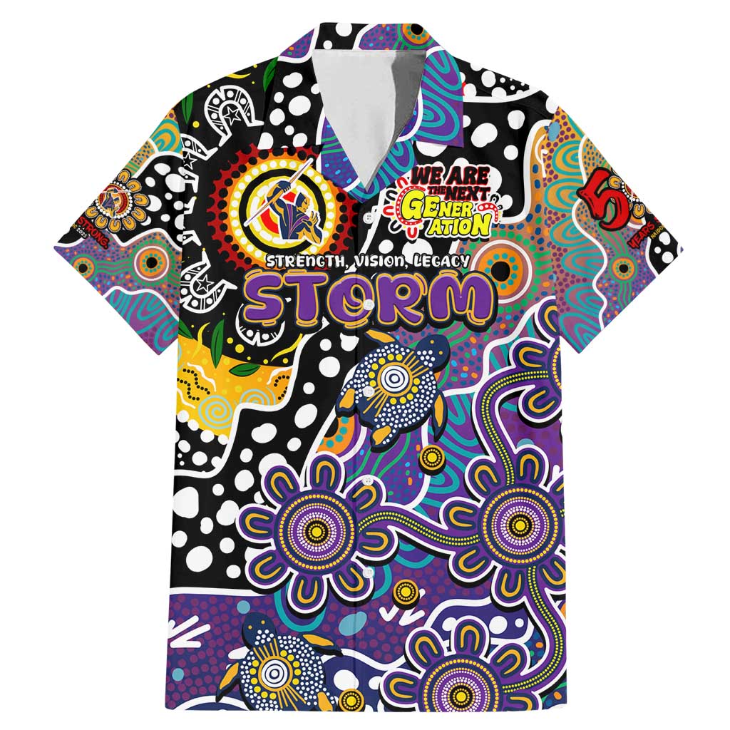 Personalised Storm NRL Celebrating 50 Years of Naidoc Family Matching Mermaid Dress and Hawaiian Shirt NAIDOC Week 2025 Aboriginal