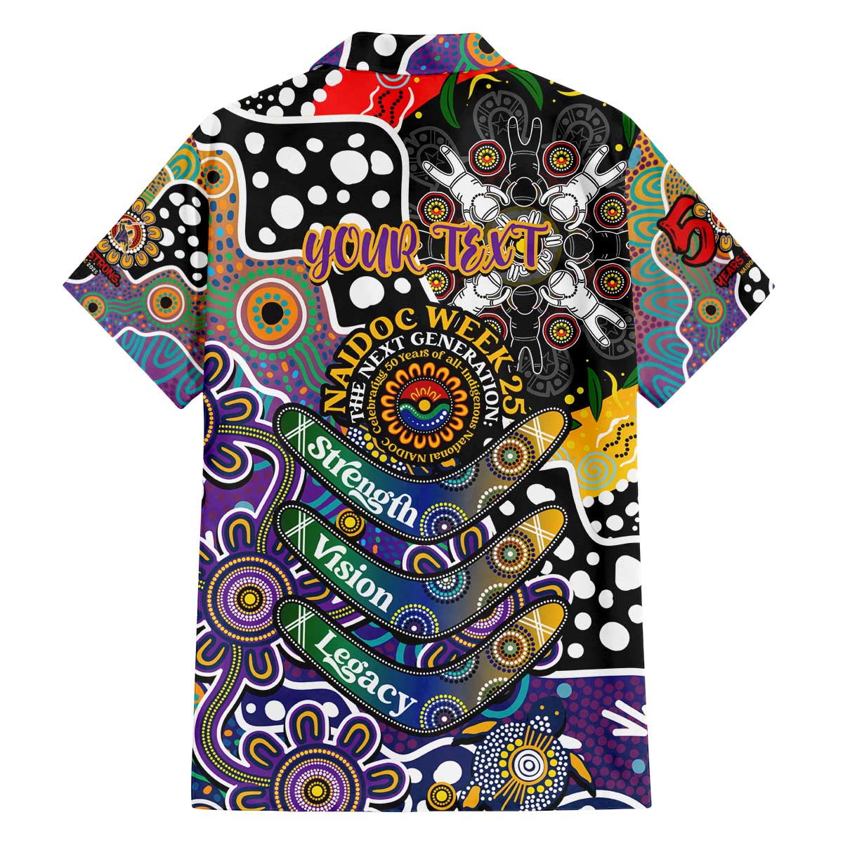 Personalised Storm NRL Celebrating 50 Years of Naidoc Family Matching Off The Shoulder Long Sleeve Dress and Hawaiian Shirt NAIDOC Week 2025 Aboriginal