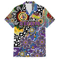 Personalised Storm NRL Celebrating 50 Years of Naidoc Family Matching Off Shoulder Maxi Dress and Hawaiian Shirt NAIDOC Week 2025 Aboriginal