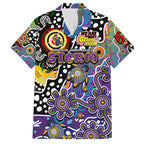 Personalised Storm NRL Celebrating 50 Years of Naidoc Family Matching Off Shoulder Short Dress and Hawaiian Shirt NAIDOC Week 2025 Aboriginal