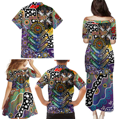 Personalised Storm NRL Celebrating 50 Years of Naidoc Family Matching Puletasi and Hawaiian Shirt NAIDOC Week 2025 Aboriginal