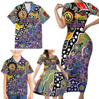 Personalised Storm NRL Celebrating 50 Years of Naidoc Family Matching Short Sleeve Bodycon Dress and Hawaiian Shirt NAIDOC Week 2025 Aboriginal