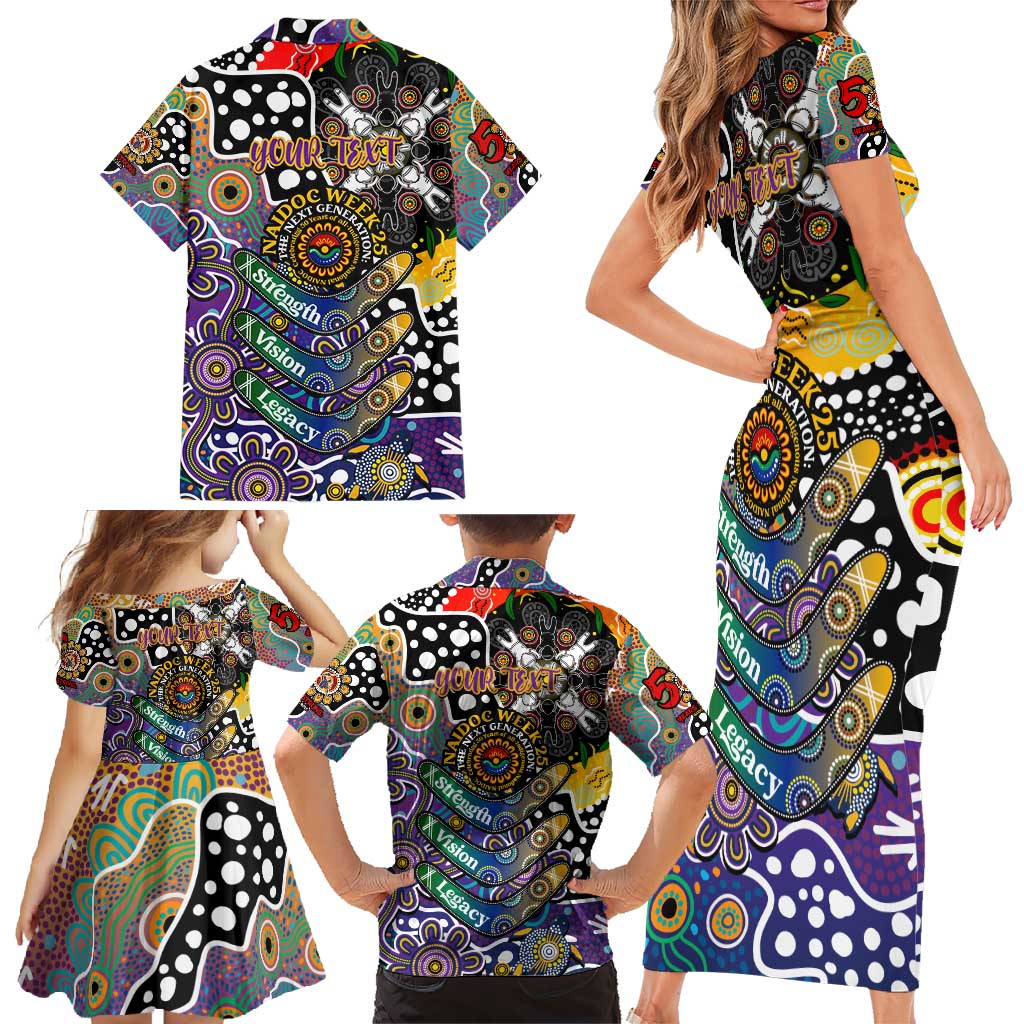Personalised Storm NRL Celebrating 50 Years of Naidoc Family Matching Short Sleeve Bodycon Dress and Hawaiian Shirt NAIDOC Week 2025 Aboriginal