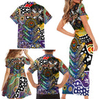 Personalised Storm NRL Celebrating 50 Years of Naidoc Family Matching Short Sleeve Bodycon Dress and Hawaiian Shirt NAIDOC Week 2025 Aboriginal