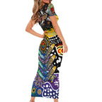 Personalised Storm NRL Celebrating 50 Years of Naidoc Family Matching Short Sleeve Bodycon Dress and Hawaiian Shirt NAIDOC Week 2025 Aboriginal
