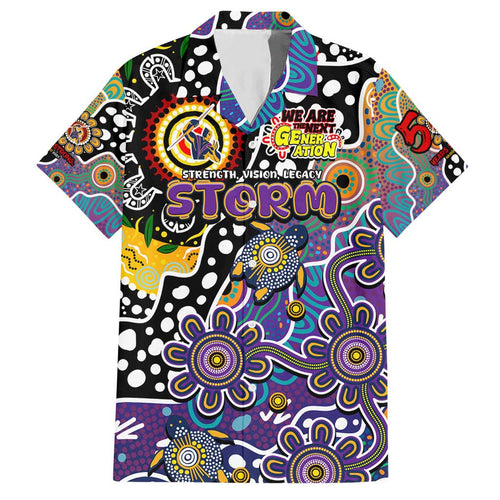 Personalised Storm NRL Celebrating 50 Years of Naidoc Hawaiian Shirt NAIDOC Week 2025 Aboriginal