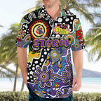 Personalised Storm NRL Celebrating 50 Years of Naidoc Hawaiian Shirt NAIDOC Week 2025 Aboriginal