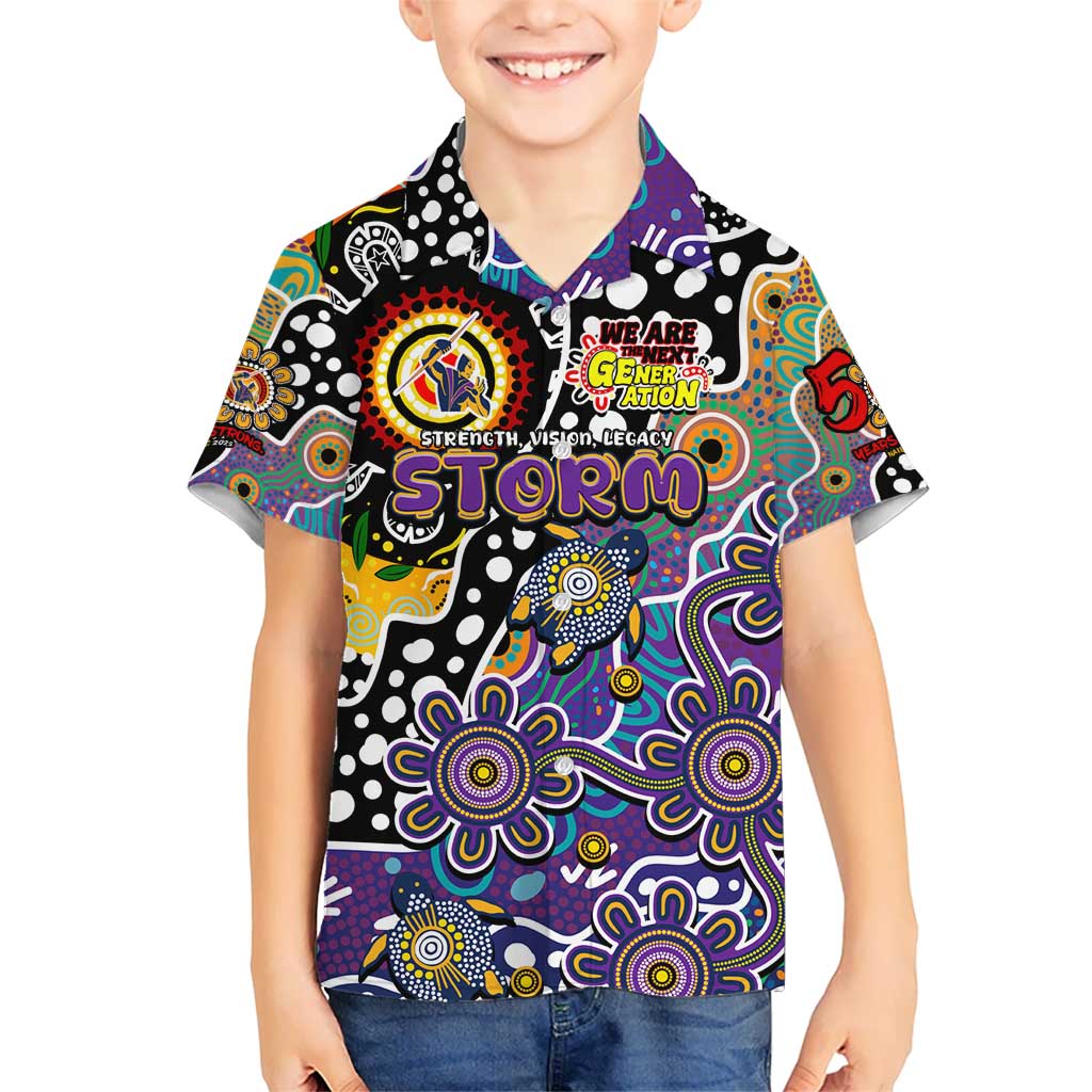 Personalised Storm NRL Celebrating 50 Years of Naidoc Hawaiian Shirt NAIDOC Week 2025 Aboriginal