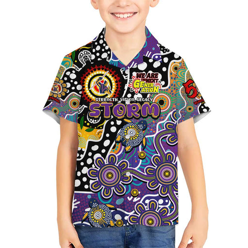Personalised Storm NRL Celebrating 50 Years of Naidoc Hawaiian Shirt NAIDOC Week 2025 Aboriginal
