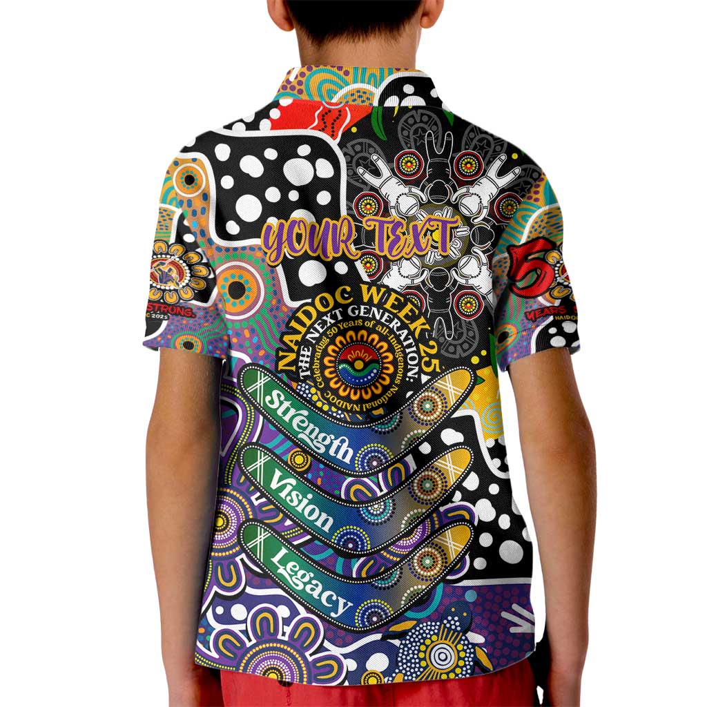 Personalised Storm NRL Celebrating 50 Years of Naidoc Kid Polo Shirt NAIDOC Week 2025 Aboriginal