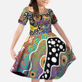 Personalised Storm NRL Celebrating 50 Years of Naidoc Kid Short Sleeve Dress NAIDOC Week 2025 Aboriginal