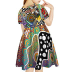 Personalised Storm NRL Celebrating 50 Years of Naidoc Kid Short Sleeve Dress NAIDOC Week 2025 Aboriginal