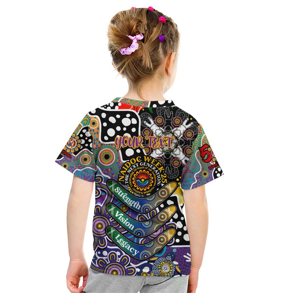Personalised Storm NRL Celebrating 50 Years of Naidoc Kid T Shirt NAIDOC Week 2025 Aboriginal