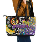 Storm NRL Celebrating 50 Years of Naidoc Leather Tote Bag NAIDOC Week 2025 Aboriginal