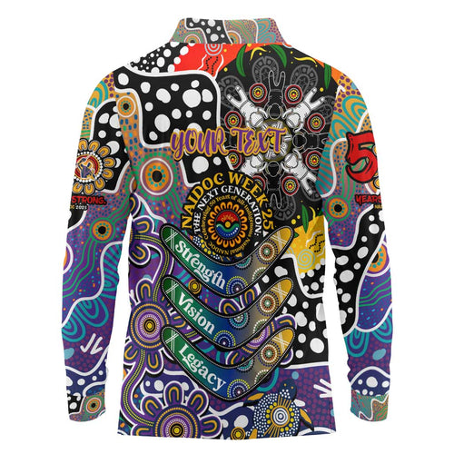 Personalised Storm NRL Celebrating 50 Years of Naidoc Long Sleeve Polo Shirt NAIDOC Week 2025 Aboriginal