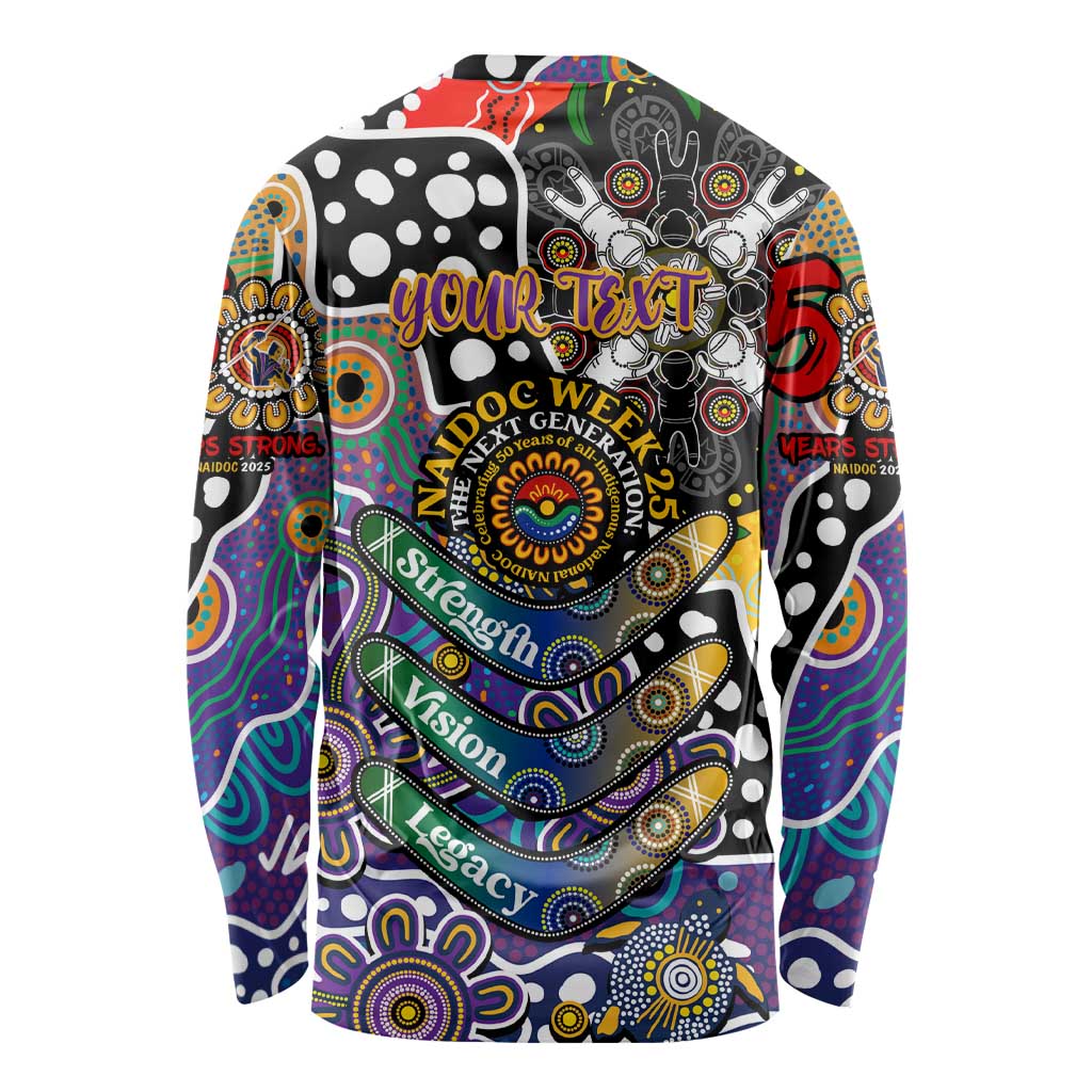 Personalised Storm NRL Celebrating 50 Years of Naidoc Long Sleeve Shirt NAIDOC Week 2025 Aboriginal