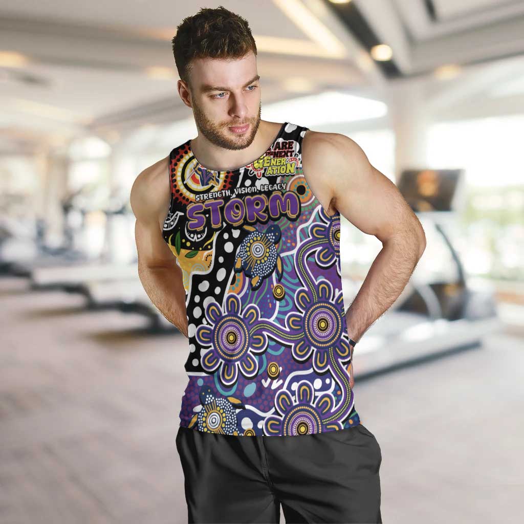 Personalised Storm NRL Celebrating 50 Years of Naidoc Men Tank Top NAIDOC Week 2025 Aboriginal