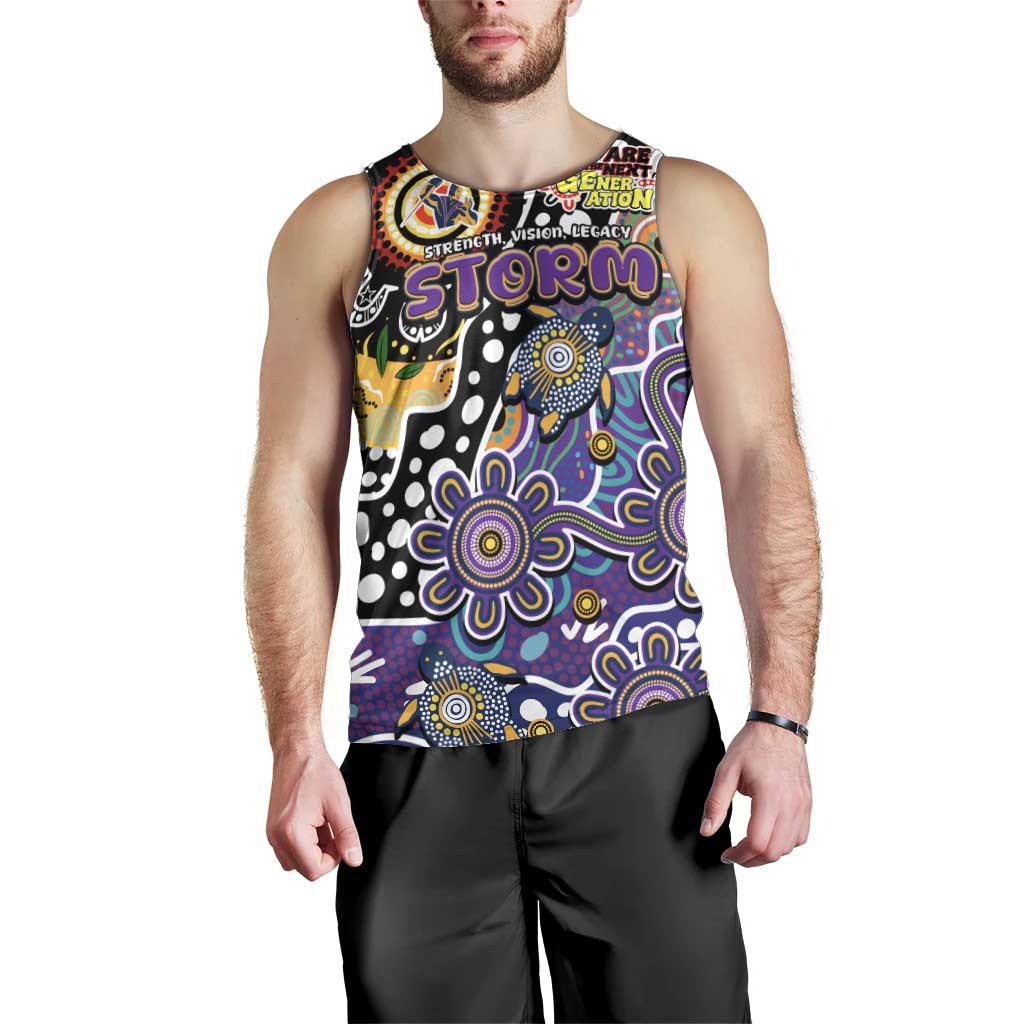 Personalised Storm NRL Celebrating 50 Years of Naidoc Men Tank Top NAIDOC Week 2025 Aboriginal