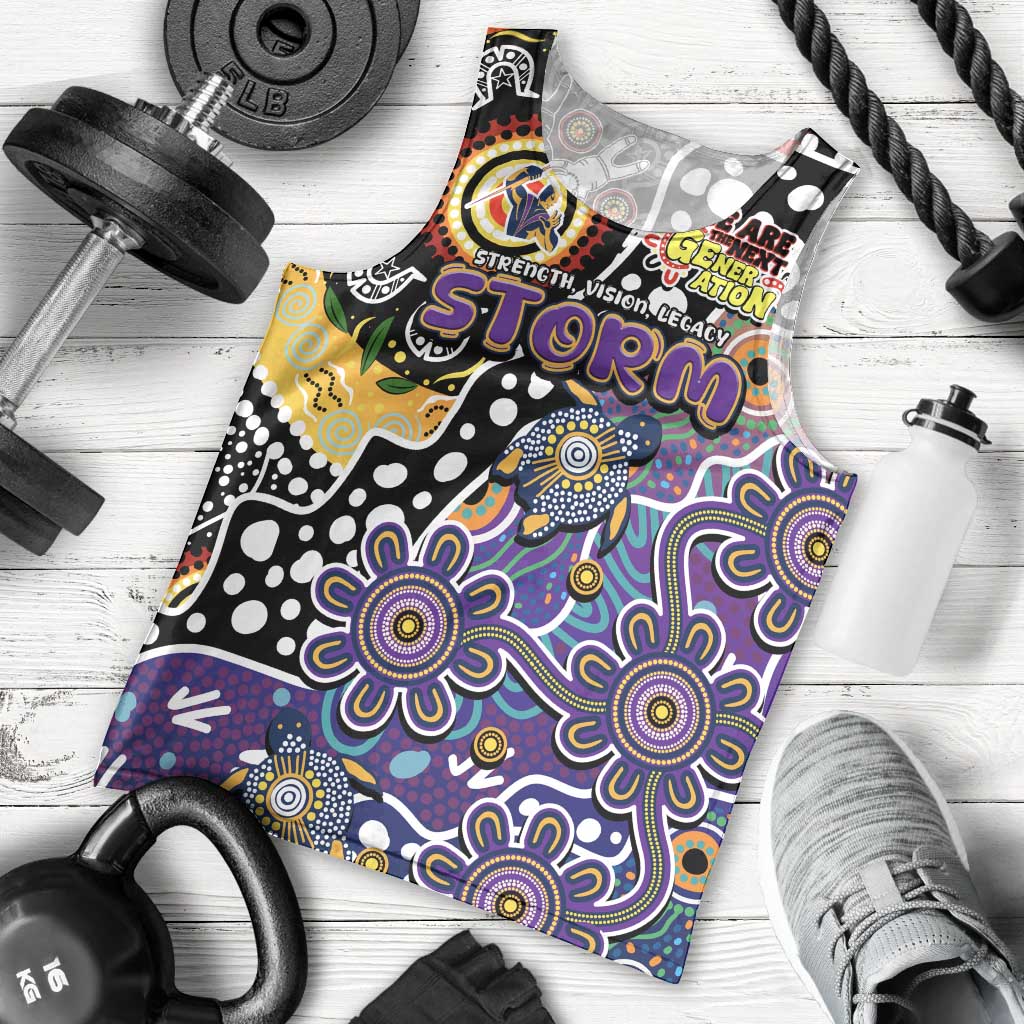 Personalised Storm NRL Celebrating 50 Years of Naidoc Men Tank Top NAIDOC Week 2025 Aboriginal