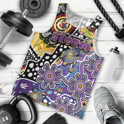 Personalised Storm NRL Celebrating 50 Years of Naidoc Men Tank Top NAIDOC Week 2025 Aboriginal